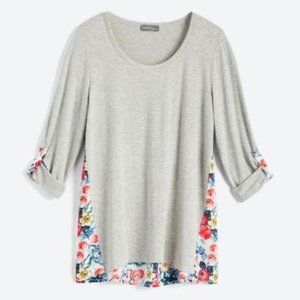 Mixed Print Knit Top